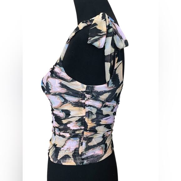 New ~  FREE PEOPLE  ~Avenue Print Tank Top Small ANTHROPOLOGIE Ret $58 - Picture 5 of 8